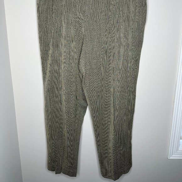 Ellen Tracy Size 24 Black/Khaki Wool Blend Trousers, new/NWT - Picture 2 of 7